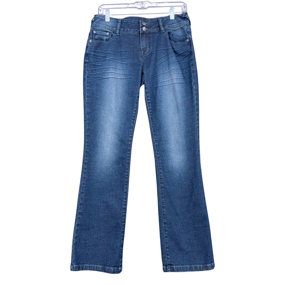 dELiA*s Reese Bootcut Jeans Women 7/8S Cotton Spandex Blue